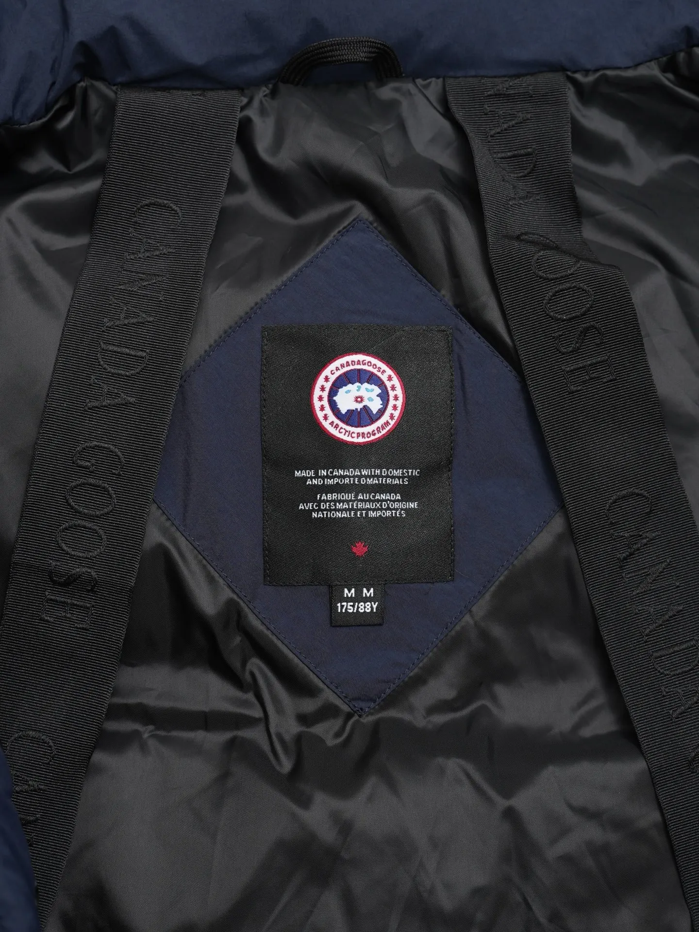 P860 CANADA GOOSE Lawrence men's down jacket large goose down jacket dark blue (red label) 2802M